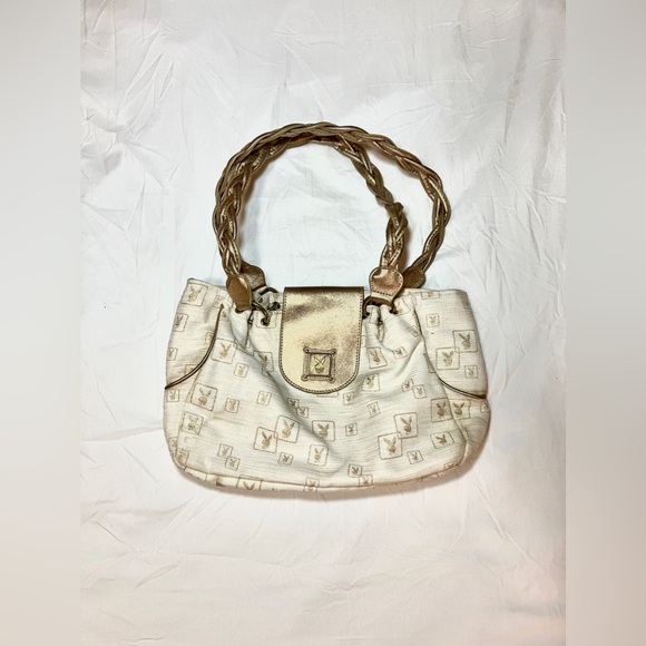 Vintage Y2K Gold Playboy Bunny Shoulder Bag - Picture 1 of 4